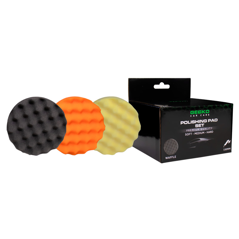 Gecko Polishing pads waffle 150mm 3-pieces