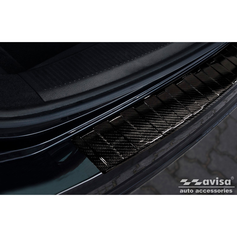 Echt 3D Carbon Achterbumperprotector  Seat Alhambra 2010- 'Ribs'