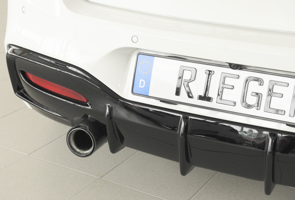 Diffuser BMW 1 Serie M Pakket / M135i / M140i Rieger Glans Zwart
