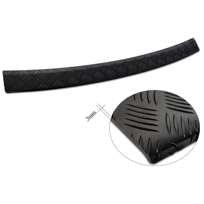 Matt Black Aluminum Rear bumper protector  Nissan X-Trail III (T32) Facelift 2017-2021 'Riffled Plate'