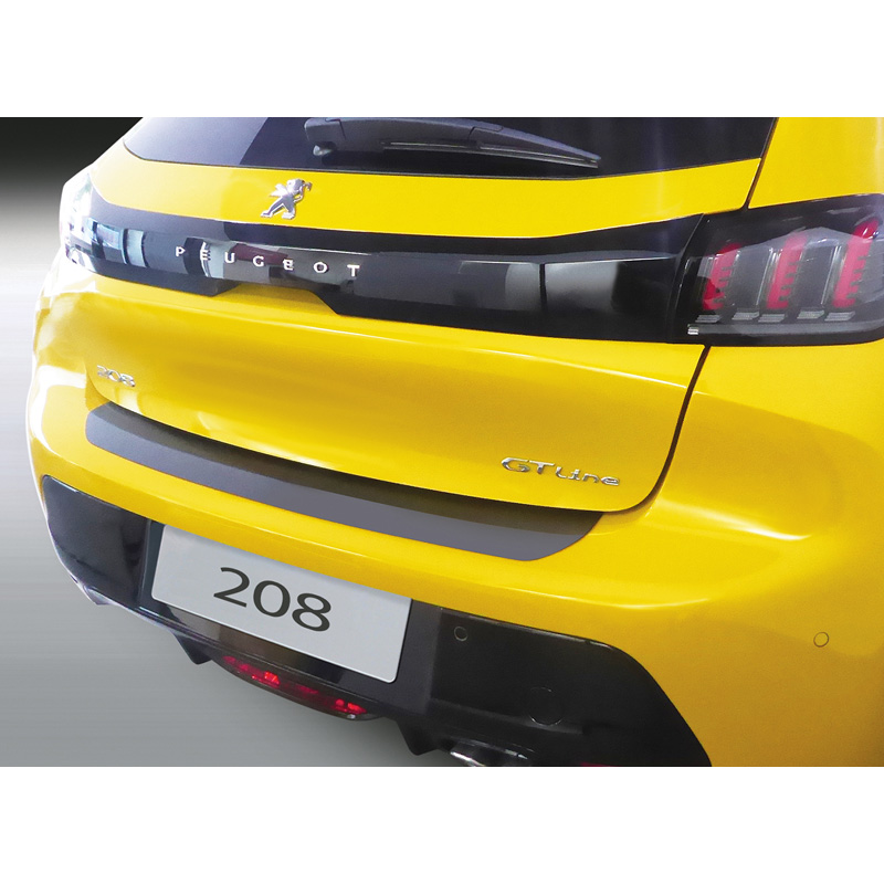 ABS Rear bumper protector  Peugeot 208 II 5-doors (incl. e-208) 2019- Black