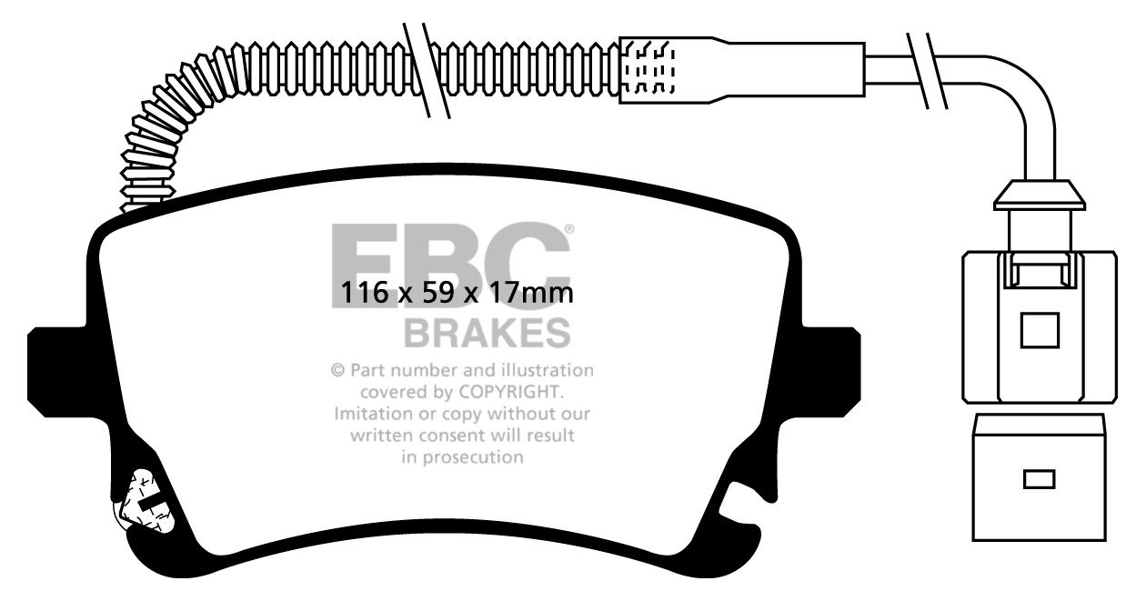 EBC Brakes AUDI A8 4E 2.8 2007-2010 Remblokken achterzijde