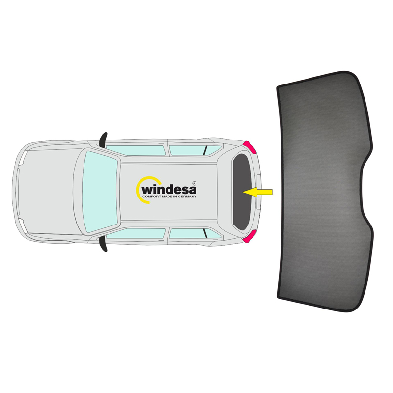 SunClip Sicht- & Sonnenschutz passend für Mercedes V-Klasse W447 2014-2024 (nur Heckklappe)