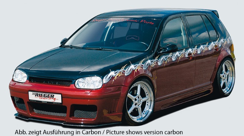 Spoilerzwaard gevormd voor Frontbumper RS-4-Look VW Golf IV Rieg