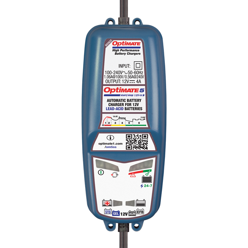 Optimate 5 12V/4.0A 6-step battery saving charger-tester-maintainer
