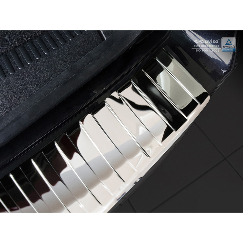 Chroom RVS Achterbumperprotector  Skoda Octavia III Kombi Facelift 2017-2020 'Ribs'