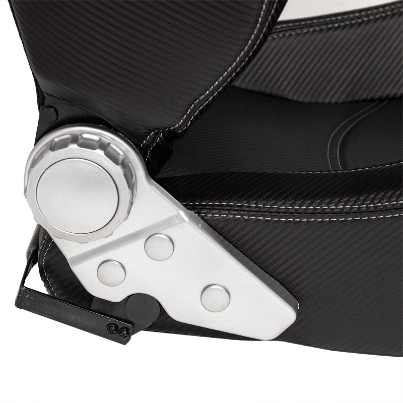 Sport seat 'Type Z' - Black Carbon-Look - Dual-side reclinable back-rest - incl. slides