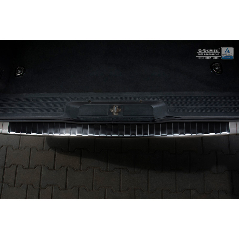Black Stainless Steel Rear bumper protector  Mercedes Vito / Viano 2003-2014 'Ribs'