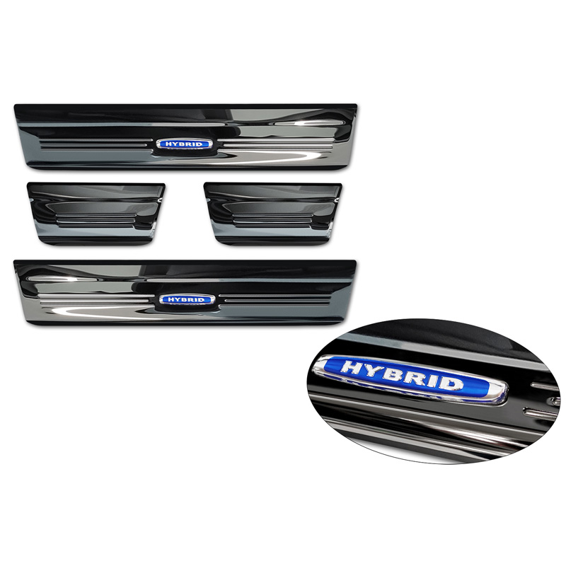 Zwart RVS Instaplijsten  Honda HR-V 2021- 'Hybrid' - 4-delig