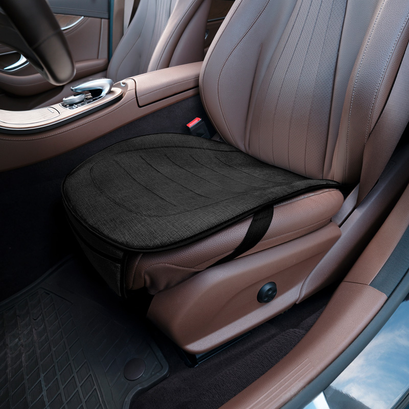 Universal Seat Cushion 'Bottom' Black Linen - single piece