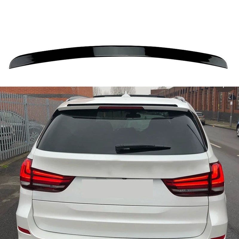 Roof spoiler (Spoiler Cap)  BMW X5 (F15) M-Pack 2013-2018 (ABS Glossy Black)