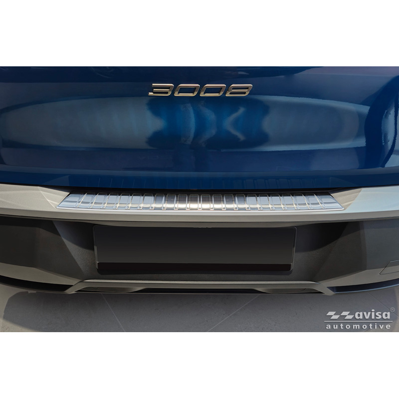 Stainless Steel Rear bumper protector  Peugeot 3008 III 2024- 'Ribs'