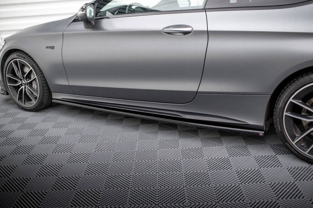 Zijskirts Mercedes C43 W205 Coupe FL Maxton Glans Zwart