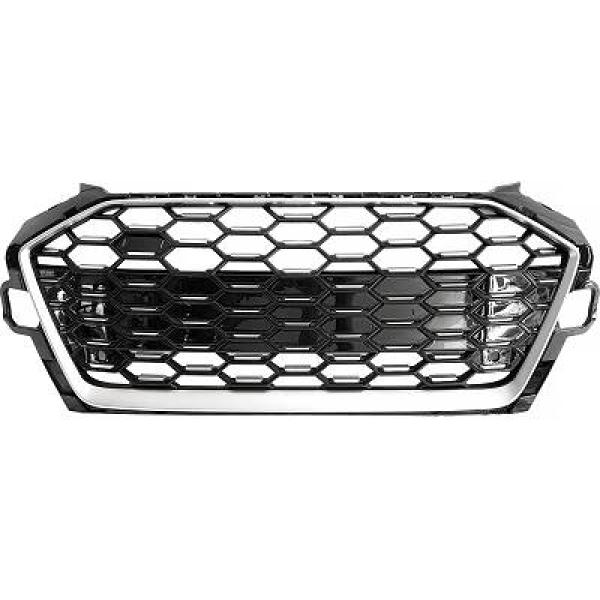 Grill Audi A4 B9 19- RS Look Zwart/Zilver