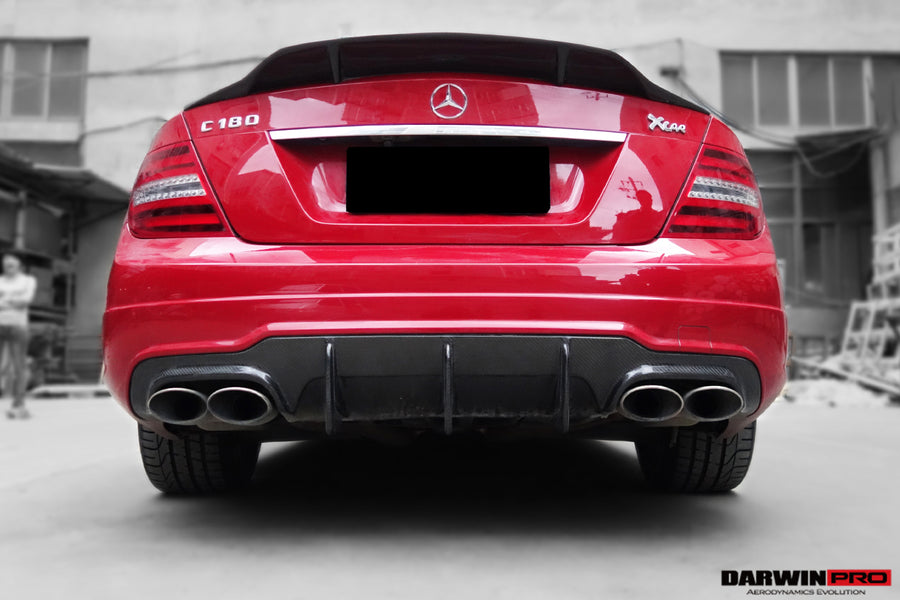 Mercedes Benz W204 C Class Coupe Carbon Fiber Diffuser 2012-2014