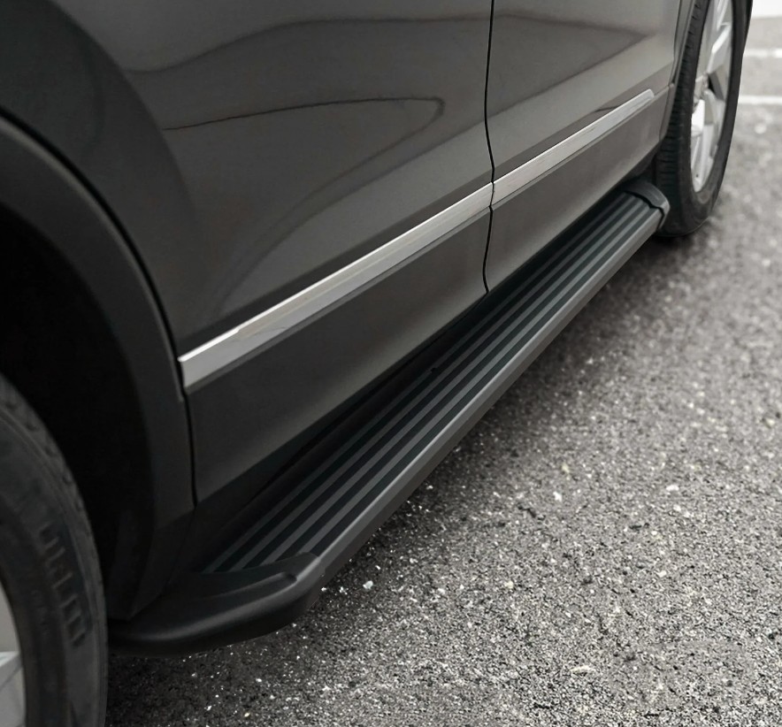 Treeplanken voor Dodge Nitro 06-12 aluminium zwart