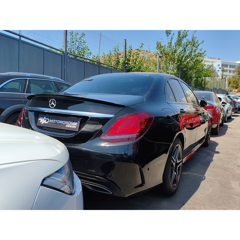 Motordrome Trunk spoiler lip  Mercedes C-Class W205 Sedan 2014-2021 (PU)