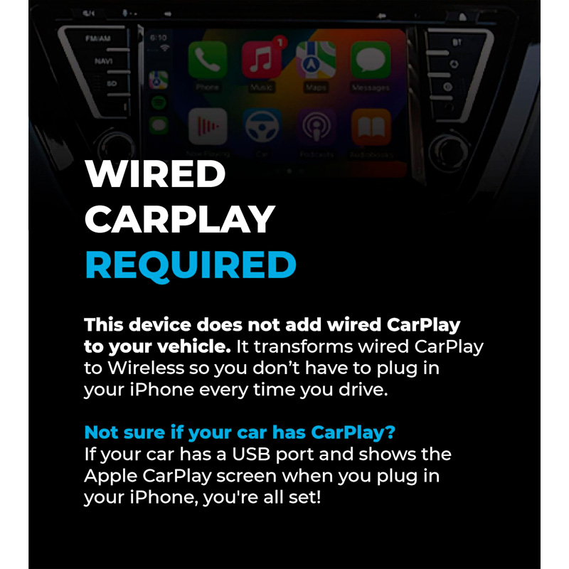 AutoSky WUA-8 Wireless CarPlay and Android Auto Adapter – USB Dongle - Sapphire Edition