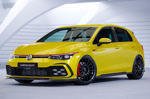 Voorspoiler Volkswagen Golf 8 GTI GTD GTE R-Line CSR Glans Zwart