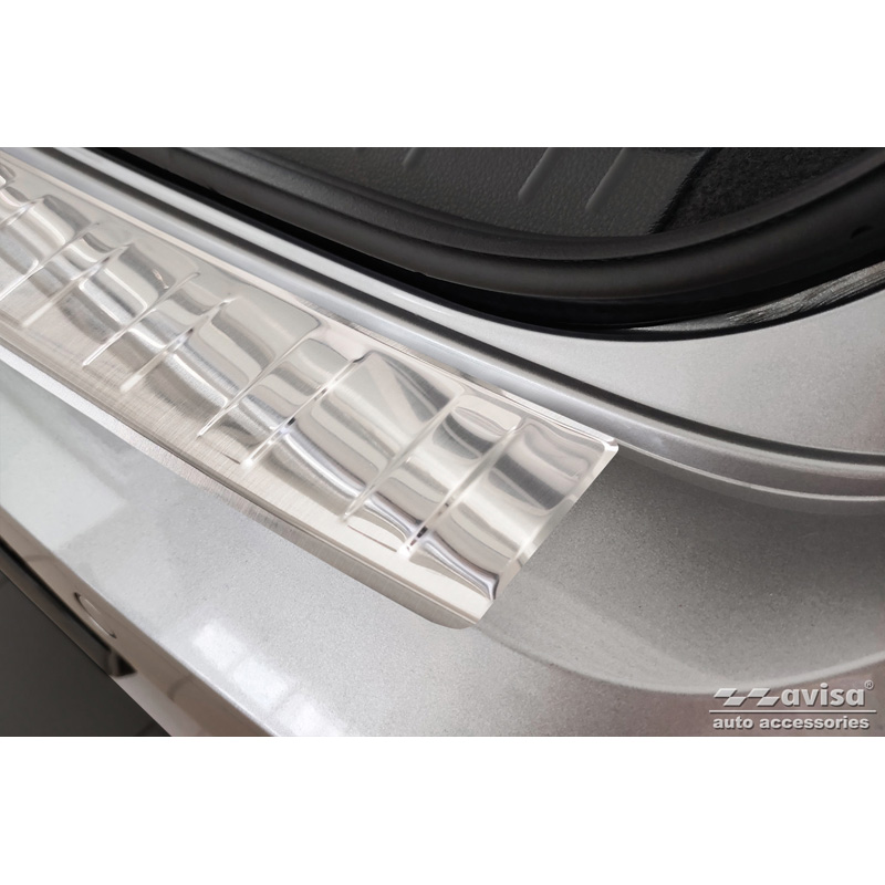 Stainless Steel Rear bumper protector  Volkswagen Passat Sedan 2014-2019 & FL 2019-2023 'Ribs'