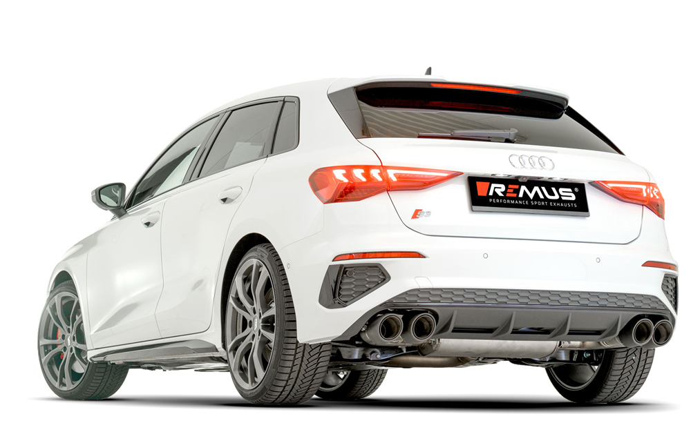Remus Audi S3 8Y Sedan  EINDDEMPER LINKS/RECHTS DUBBELE UITGANG