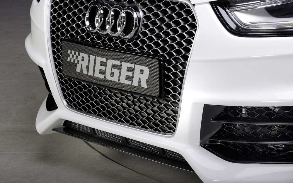 Front Splitter Audi A4/S4 Rieger 2012 ABS Carbon uiterlijk