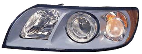 Koplamp rechts S40/V50. 04-07 TYC H7+HB3/GRIJS