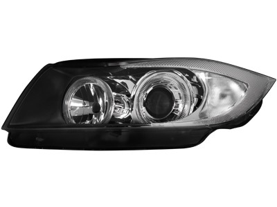 Headlights BMW 3 serie E90 Angel Eyes Black