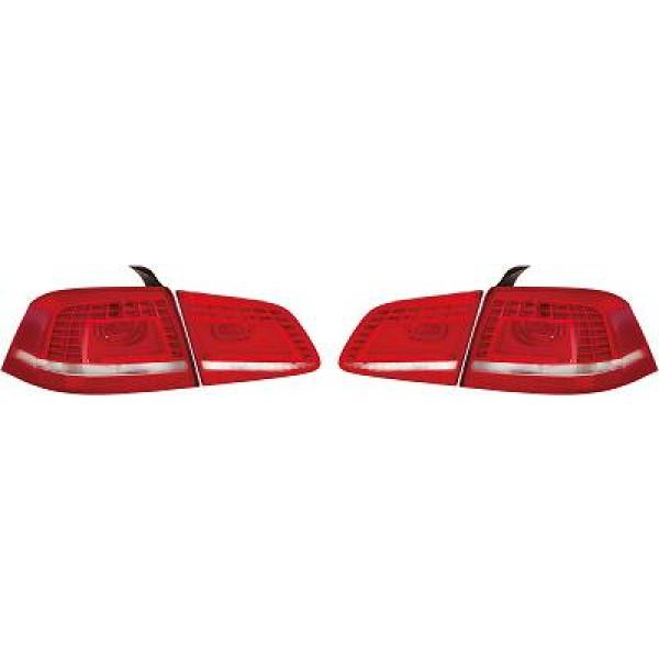 Achterlichten VW Passat B7 10- LED Rood/Helder