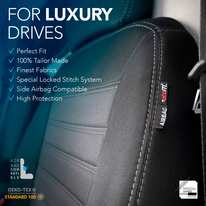 Original Design Textile seat covers 2+1  Opel Movano C 2022- (split in backrest bench)