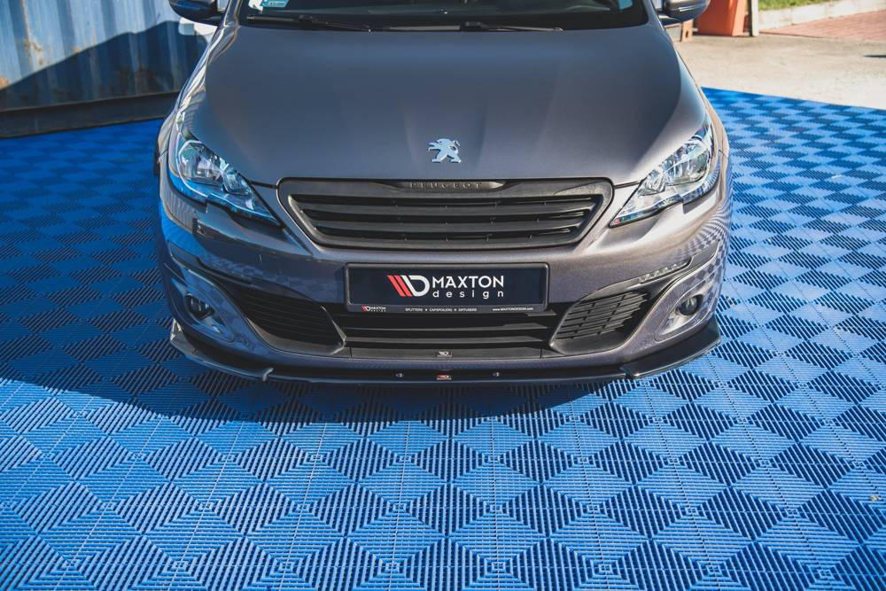 Voorspoiler Peugeot 308 MK2 Facelift 18-.. Glans Zwart v.2