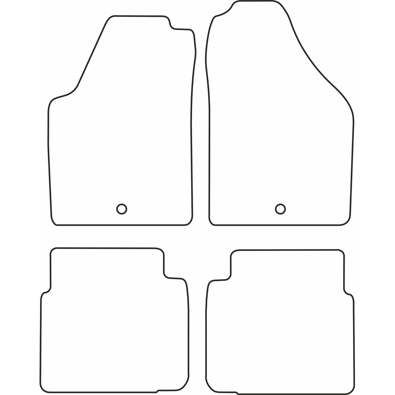 Set velour car mats  Lancia Musa 2004-2012