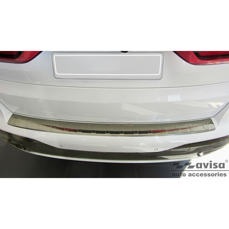 Titanium Stainless Steel Rear bumper protector  BMW X7 (G07) 2019- with M-Sport package 'Ribs'