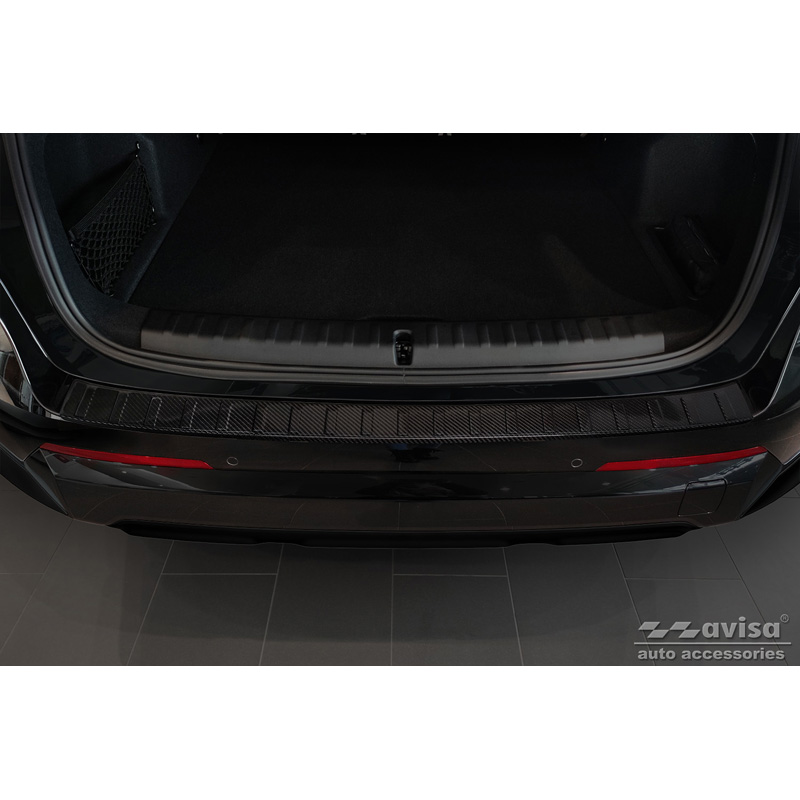 Real 3D Carbon Rear bumper protector  BMW X1 U11 / U11 xLine 2022- 'Ribs'