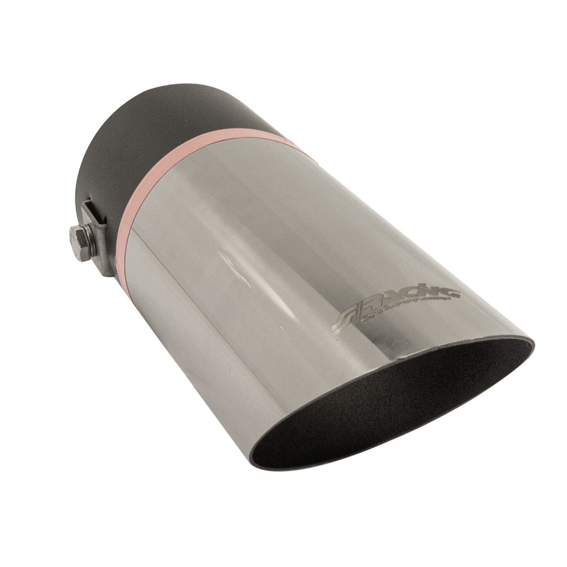 Simoni Racing Uitlaatsierstuk Rond/Schuin RVS - Ø60xL175mm - Montage ->60mm