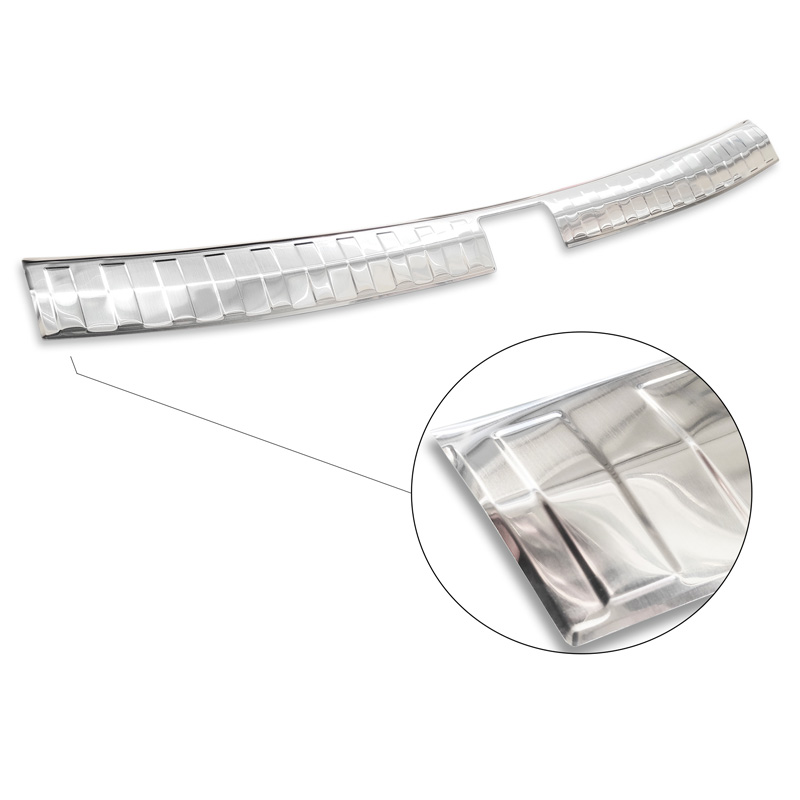 Stainless Steel Inner Rear bumper protector  Volkswagen Tiguan 2016-2020 & FL 2020-2024 'Ribs'