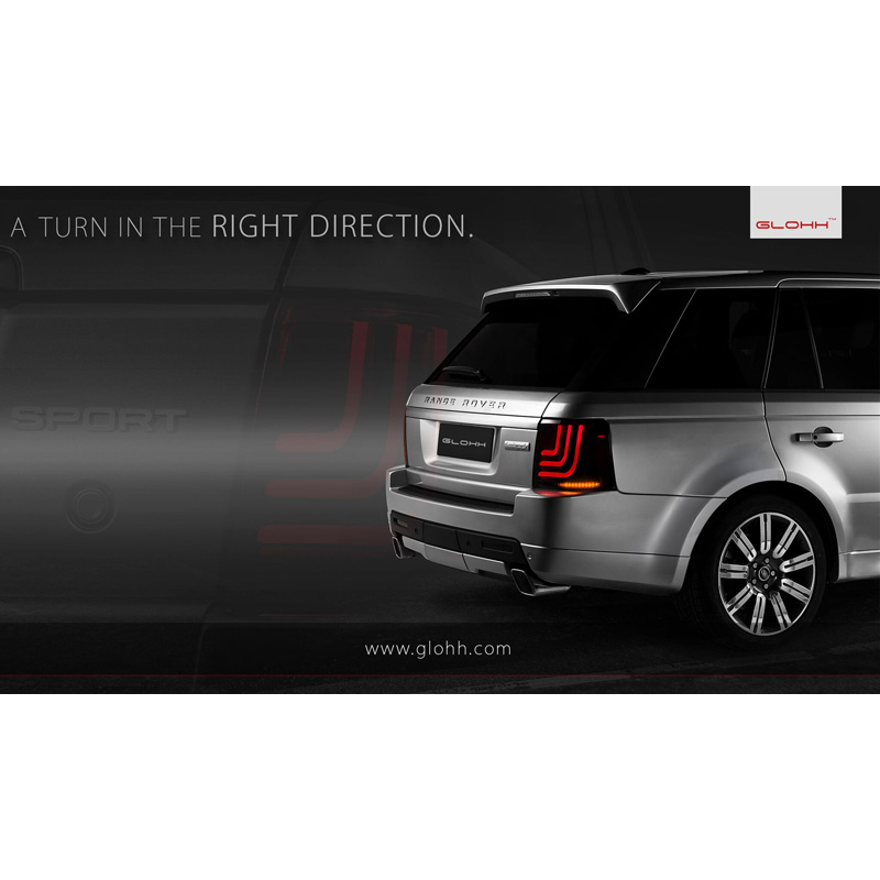 Glohh GL-3 Dynamic LED Tail Lights  Range Rover Sport L320 2005-2009 & 2010-2013 - Red/Smoke