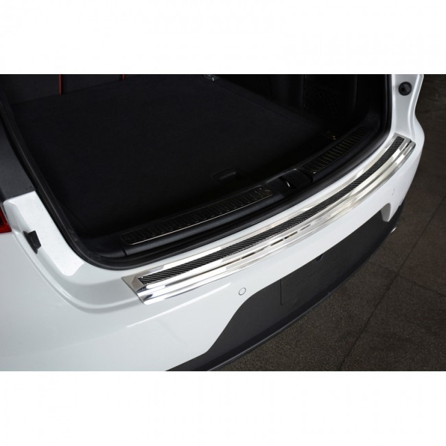 Achterbumper Beschermlijst 'Deluxe' Porsche Macan 2014- Chroom/Zw