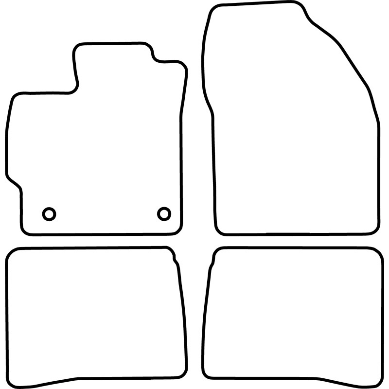 Set velour car mats  Toyota Prius 2012-2016