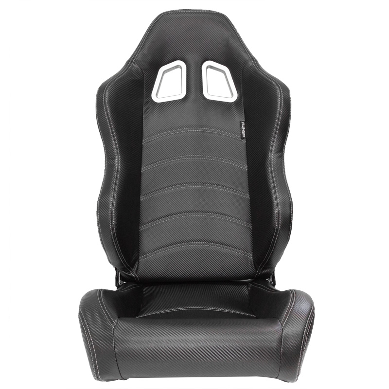 Sport seat 'Type Z' - Black Carbon-Look - Dual-side reclinable back-rest - incl. slides