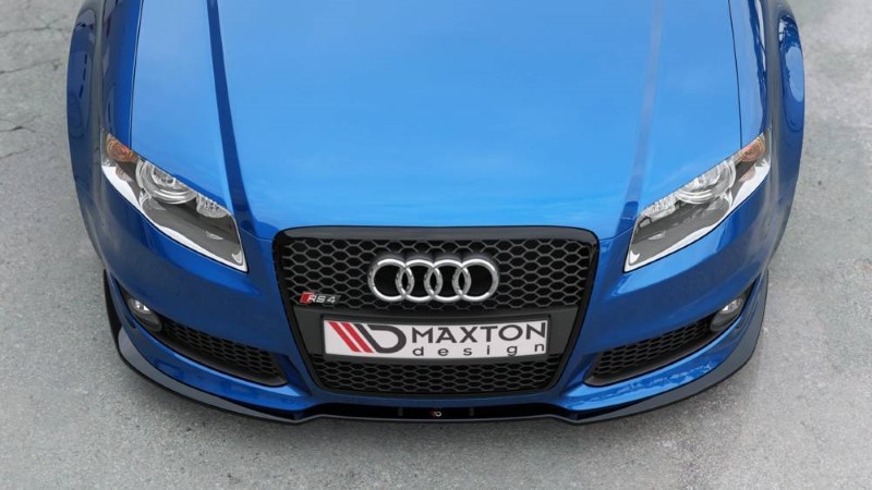 Voorspoiler Audi RS4 B7 V.2 Glanzend Zwart