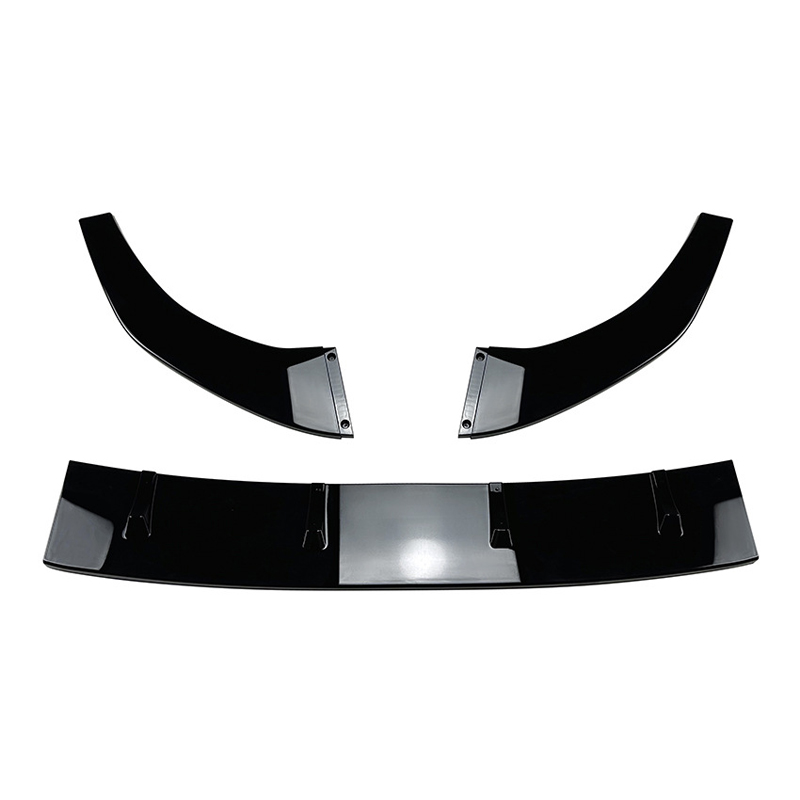 Front spoiler lip  Volkswagen Golf VII GTi/GTD/R/R-Line 2012-2017 (Glossy Black ABS)