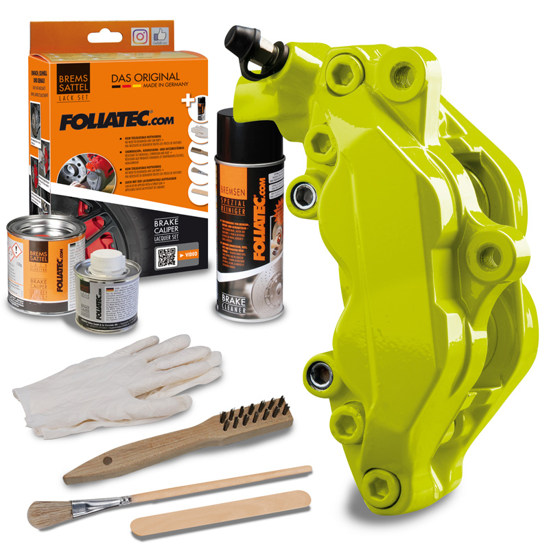 Foliatec Brake Caliper Lacquer Set - toxic green - 3 Components