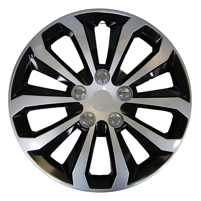 Jeu de 4 enjoliveurs premium -  Arizona 16-inch - argent/noir