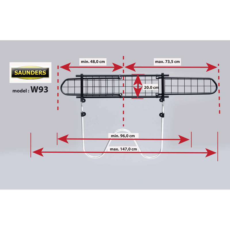 Saunders Universal Dog Guard W-Wire 17-25cm