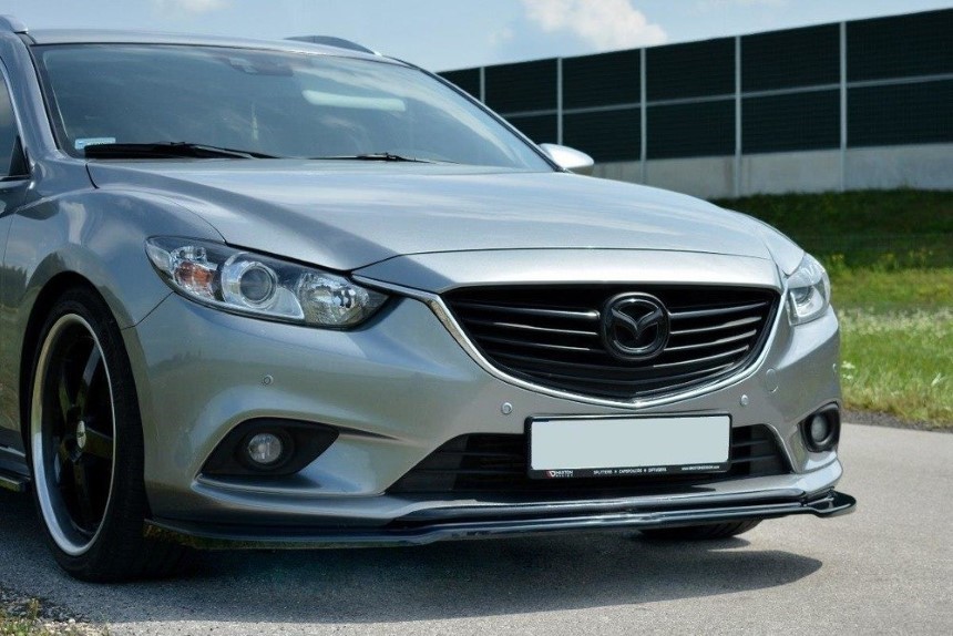 Voorspoiler Mazda 6 GJ Mk3 Maxton Design glans zwart