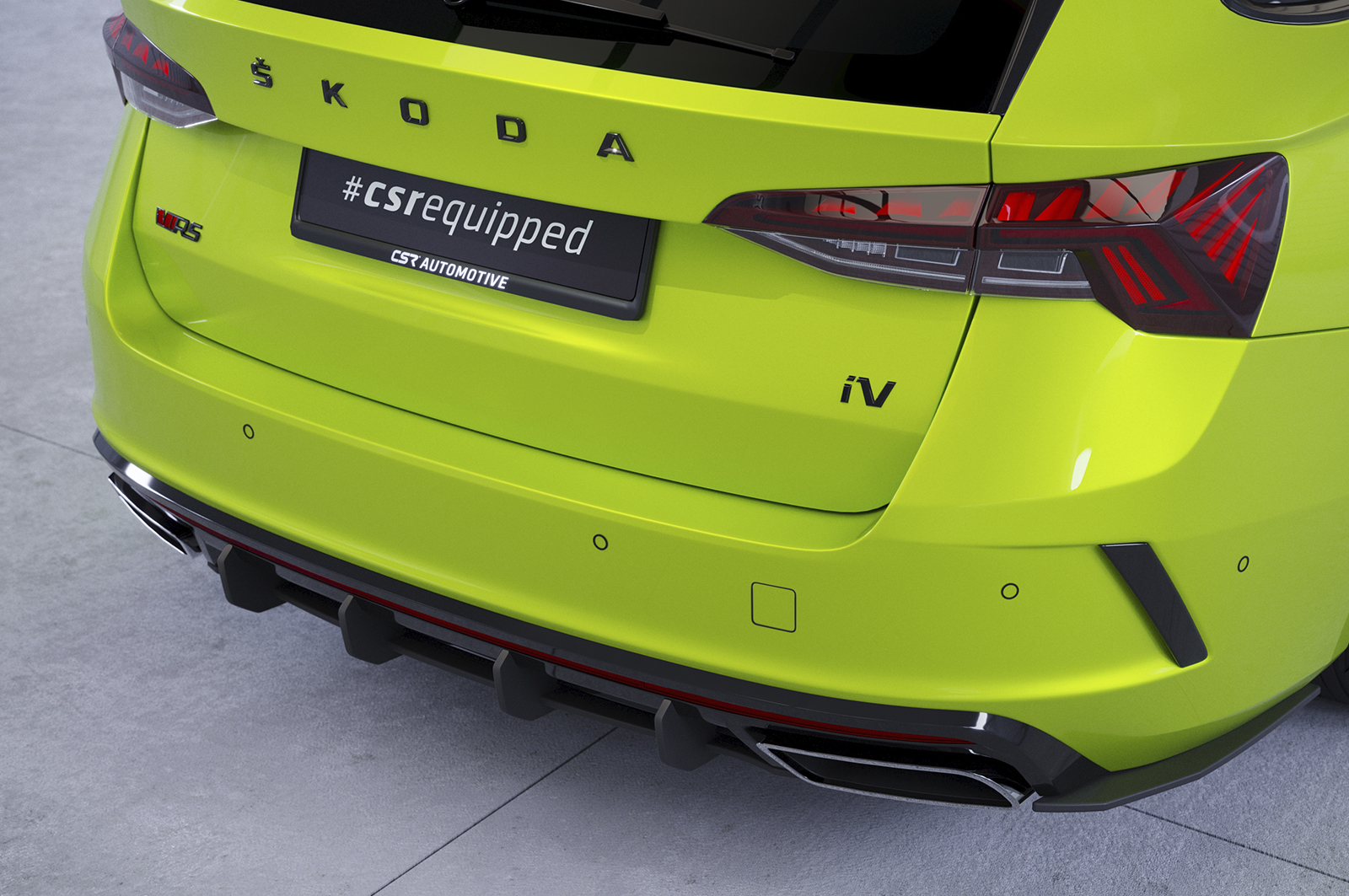 Diffuser Skoda Octavia 4 VRS CSR Mat Zwart