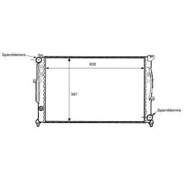 Radiator AUDI A4 3.96->> OOK PASSAT 96-00 2.4/2.8 +/-AC 2.5TDI V