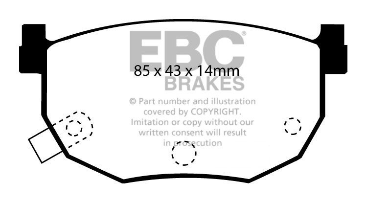 EBC Brakes NISSAN Silvia (S13) 2.0 Turbo 91-93 Remblokken achter