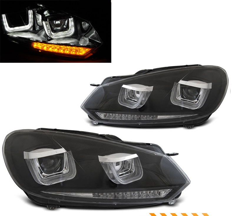 Headlights VW Golf VI Tube Dynamic LED black